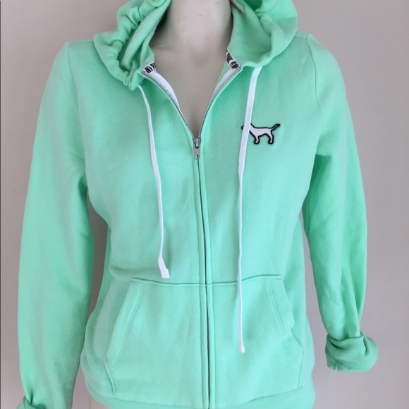 Victoria's Secret Sweaters - PINk Small sweater Mint green Hoodie NWT